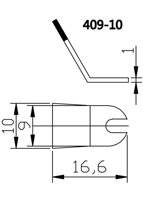 TOOLCRAFT Forrasztóhegy Lapított Hegy méret 10 mm Csúcs hossza 15 mm Tartalom, tartalmi egységek ren 3. kép