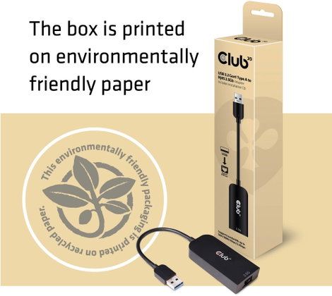club3D CAC-1420 Hálózati adapter 2.5 GBit/s USB 3.1 (1. generáció), RJ45 2. kép