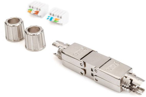 Digitus RJ45 csatlakozóaljzat Hálózat Átalakító CAT 6a, CAT 6A, CAT 6 [1x LSA - 1x LSA] Ezüst 5. kép