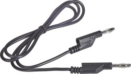 VOLTCRAFT Mérővezeték [lamellás dugó, 4 mm - lamellás dugó, 4 mm] 1.00 m Fekete 1 db