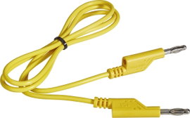 VOLTCRAFT Mérővezeték [lamellás dugó, 4 mm - lamellás dugó, 4 mm] 1.00 m Sárga 1 db