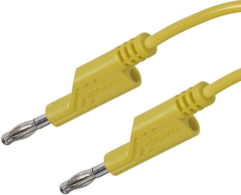 VOLTCRAFT Mérővezeték [lamellás dugó, 4 mm - lamellás dugó, 4 mm] 1.00 m Sárga 1 db 4. kép