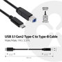 club3D USB kábel USB 3.2 Gen1 (USB 3.0 / USB 3.1 Gen1) USB-C® dugó, USB-B dugó 1.00 m CAC-1524 bélyegkép