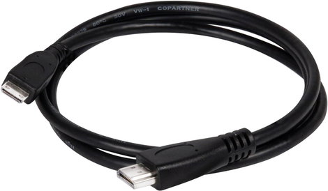 club3D HDMI Csatlakozókábel HDMI mini C dugó, HDMI-A dugó 1.00 m Fekete CAC-1350 HDMI kábel 4. kép