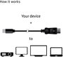 club3D Mini DisplayPort / Kijelző csatlakozó Átalakító kábel Mini DisplayPort dugó, DisplayPort dugó 6. bélyegkép