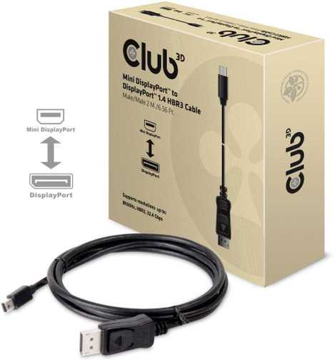 club3D Mini DisplayPort / Kijelző csatlakozó Átalakító kábel Mini DisplayPort dugó, DisplayPort dugó 8. kép
