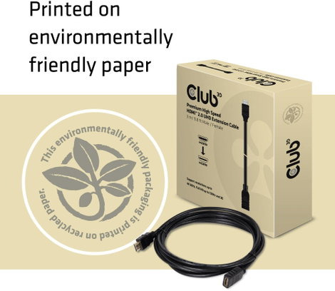 club3D HDMI Hosszabbítókábel HDMI-A dugó, HDMI-A alj 3.00 m Fekete CAC-1321 Ultra HD (4k) HDMI HDMI 6. kép