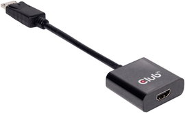 club3D CAC-2070 Kijelző csatlakozó Átalakító [1x DisplayPort dugó - 1x HDMI alj] Fekete
