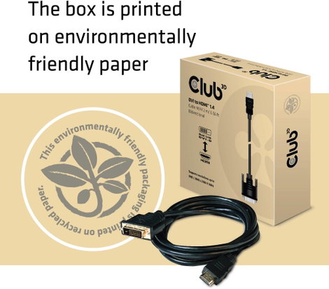 club3D DVI / HDMI Átalakító kábel DVI-D 24+1 pólusú Csatlakozódugó, HDMI-A dugó 2.00 m Fekete CAC-12 3. kép