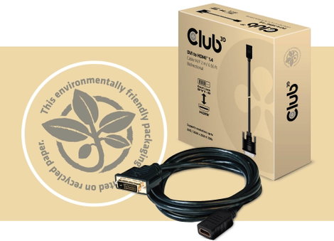 club3D DVI / HDMI Átalakító kábel DVI-D 24+1 pólusú Csatlakozódugó, HDMI-A alj 2.00 m Fekete CAC-121 3. kép