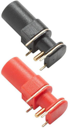 Pomona Electronics 73099-0 R / A 4 mm-es biztonsági aljzat NYÁK-hoz Fekete