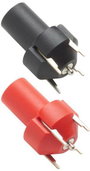 Pomona Electronics 73096-2 Inline 4 mm-es biztonsági aljzat a NYÁK-hoz Piros bélyegkép