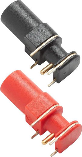 Pomona Electronics 73099-2 R / A 4 mm-es biztonsági aljzat NYÁK-hoz Piros