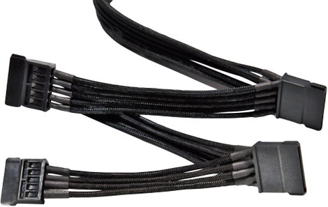 BeQuiet Áram Csatlakozókábel [4x SATA tápcsatlakozó dugó, 15 pólusú - 1x Bequiet! tápcsatlakozó modu