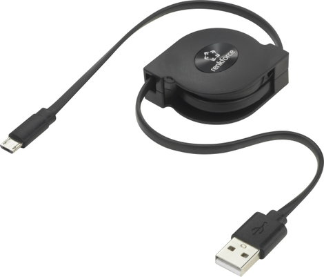 Renkforce USB kábel USB 2.0 USB-A dugó, USB mikro B dugó 0.80 m Fekete RF-4352332