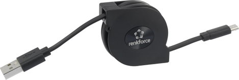 Renkforce USB kábel USB 2.0 USB-A dugó, USB mikro B dugó 0.80 m Fekete RF-4352332 2. kép