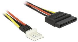 Delock Áram Csatlakozókábel [1x SATA tápcsatlakozó dugó, 15 pólusú - 1x Floppy dugó, 4 pólusú] 0.24 