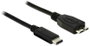 Delock USB kábel USB 3.2 Gen1 (USB 3.0 / USB 3.1 Gen1) USB-C® dugó, USB mikro B 3.0 dugó 1.00 m Feke bélyegkép