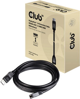 club3D Kijelző csatlakozó Hosszabbítókábel DisplayPort dugó, DisplayPort alj 3.00 m Fekete CAC-1023 