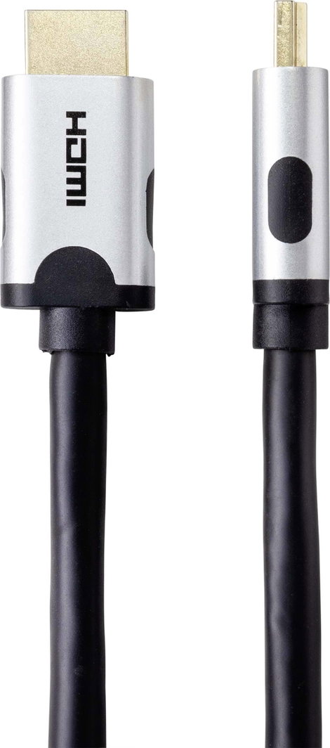 HDMI kábel, HDMI dugó - HDMI dugó, 2 m, fekete, Ulra HD (8K) SpeaKa Professional SP-9063172 2. kép