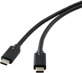 Renkforce USB kábel USB 3.2 Gen2x2 USB-C® dugó 2.00 m Fekete Árnyékolt RF-4531576