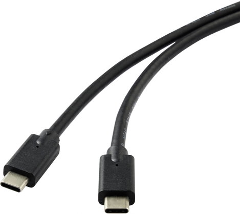 Renkforce USB kábel USB 3.2 Gen2x2 USB-C® dugó 2.00 m Fekete Árnyékolt RF-4531576