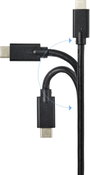 Renkforce USB kábel USB 3.2 Gen2x2 USB-C® dugó 2.00 m Fekete Árnyékolt RF-4531576 2. bélyegkép