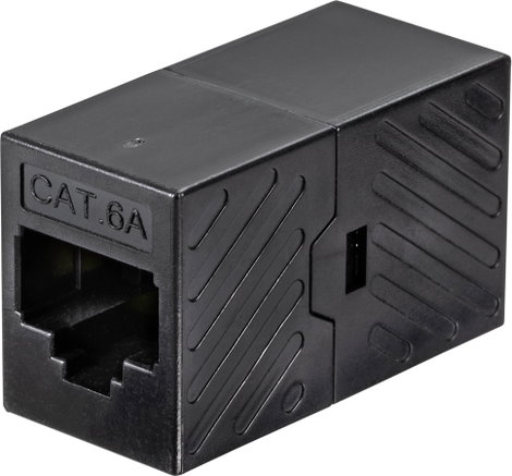 Renkforce RJ45 Hálózat Átalakító CAT 6A [1x RJ45 alj - 1x RJ45 alj] Fekete 2. kép