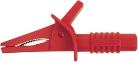 Cliff CRC/01 Biztonsági krokodilcsipesz Dugaszoló csatlakozó, 4 mm CAT II 1000 V, CAT III 600 V Piro