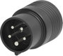 Schützinger SA 8696 Mérőadapter CEE dugó - Alj, 4 mm Fekete 2. bélyegkép