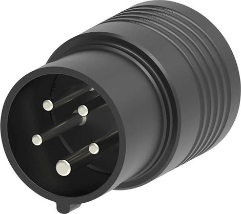Schützinger SA 8713 Mérőadapter CEE dugó, 32 A, 5 pólusú - Alj, 4 mm Érintésbiztos Fekete 2. kép