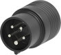 Schützinger SA 8713 Mérőadapter CEE dugó, 32 A, 5 pólusú - Alj, 4 mm Érintésbiztos Fekete 2. bélyegkép