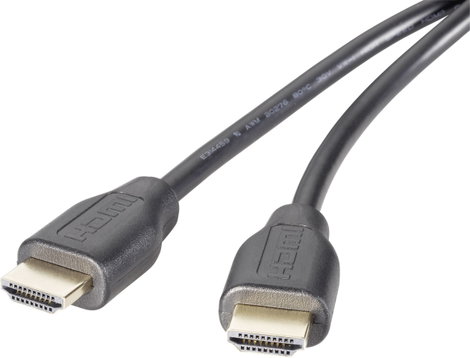 SpeaKa Professional HDMI Csatlakozókábel HDMI-A dugó, HDMI-A dugó 1.00 m Fekete SP-9021120 Audio Ret
