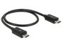 Delock USB kábel USB 2.0 USB mikro B dugó, USB mikro B dugó 0.30 m Fekete OTG funkcióval 83570 3. bélyegkép