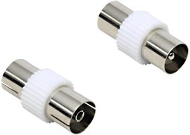 BKL Electronic 0403543 Koax összekötő készlet Csatlakozók: Koaxiális dugó, IEC, Koaxiális alj, IEC 1