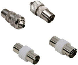 BKL Electronic 0403542 Koax adapter készlet Fém Csatlakozók: Koaxiális dugó, IEC, Koaxiális alj, IEC