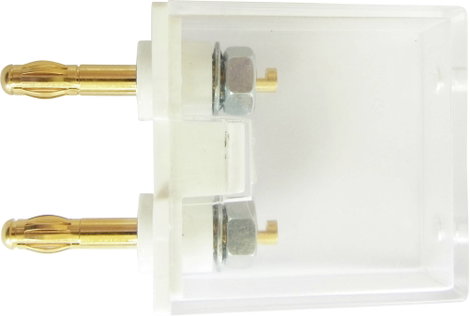 Schnepp G1 2AU Mérőadapter lamellás dugó, 4 mm - Alj, 4 mm Egymásba rakható Fehér