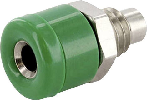 econ connect HOBGN Labor csatlakozóaljzat Alj, beépíthető, függőleges Tű átmérő: 2.6 mm Zöld 1 db