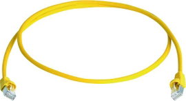 Telegärtner L00006A0052 RJ45 Hálózati kábel, patchkábel CAT 6A S/FTP 50.00 m Sárga Lángálló, Halogén