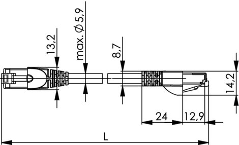 Telegärtner L00006A0052 RJ45 Hálózati kábel, patchkábel CAT 6A S/FTP 50.00 m Sárga Lángálló, Halogén 2. kép