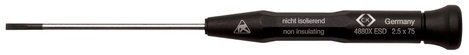 ESD Egyenes pengéjű csavarhúzó C.K. Xonic Pengeszélesség: 3 mm Penge hossz: 150 mm DIN EN 61340-2