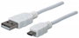 Manhattan USB kábel USB 2.0 USB-A dugó, USB mikro B dugó 1.00 m Fehér UL minősített 323987 4. bélyegkép