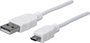 Manhattan USB kábel USB 2.0 USB-A dugó, USB mikro B dugó 1.80 m Fehér UL minősített 324069 bélyegkép