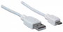 Manhattan USB kábel USB 2.0 USB-A dugó, USB mikro B dugó 1.80 m Fehér UL minősített 324069 4. bélyegkép