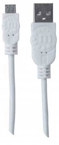 Manhattan USB kábel USB 2.0 USB-A dugó, USB mikro B dugó 1.80 m Fehér UL minősített 324069 6. kép