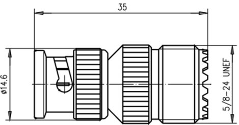 Telegärtner J01008A0803 J01008A0803 Koax csatlakozó BNC dugó - UHF alj 1 db 2. kép