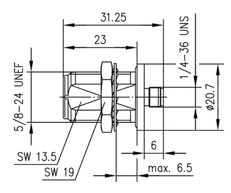 Telegärtner J01027A0022 J01027A0022 Koax csatlakozó N alj - SMA alj 1 db 2. kép