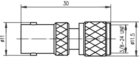 Telegärtner J01008F0072 J01008F0072 Koax csatlakozó BNC aljzat - Mini UHF dugó 1 db 2. kép