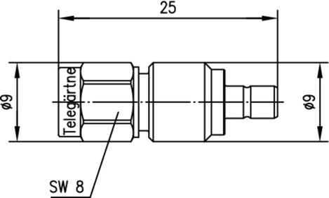 Telegärtner J01155A0021 J01155A0021 Koax csatlakozó SMA dugó - SMB dugó 1 db 2. kép