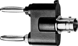 Telegärtner J01008A0620 Mérőadapter BNC aljzat - lamellás dugó, 4 mm, lamellás dugó, 4 mm Fekete, Ez